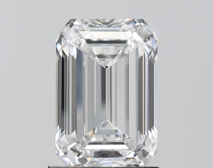 2.04 Carat Emerald Lab Diamond with  Cut Diamond in 14KT  view 1
