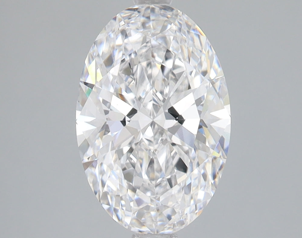 2.09 Carat Oval Lab Diamond with  Cut Diamond in 14KT  view 1
