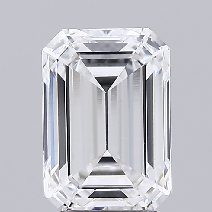 1.96 Carat Emerald Lab Diamond with  Cut Diamond in 14KT  view 1
