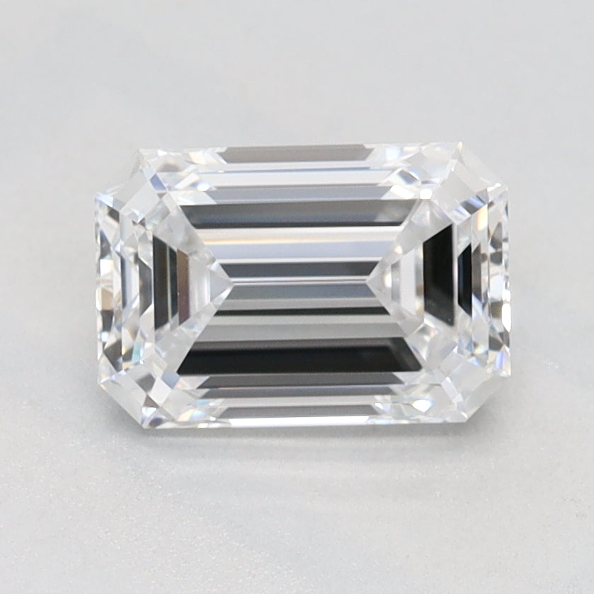 1.05 Carat Emerald Lab Diamond with  Cut Diamond in 14KT  view 1
