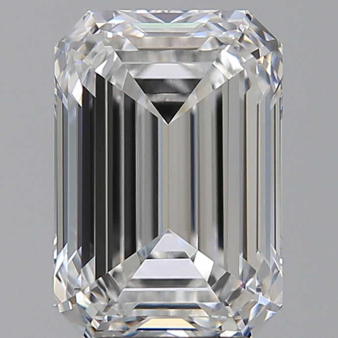 4.06 Carat Emerald Lab Diamond with  Cut Diamond in 14KT  view 1
