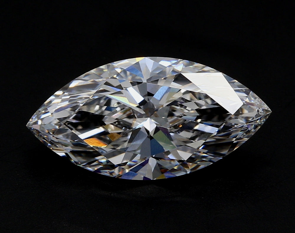 1.9 Carat Marquise Lab Diamond with  Cut Diamond in 14KT  view 1
