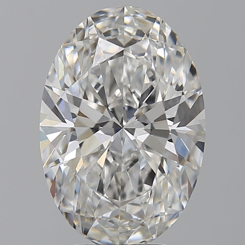 5.05 Carat Oval Lab Diamond with  Cut Diamond in 14KT  view 1
