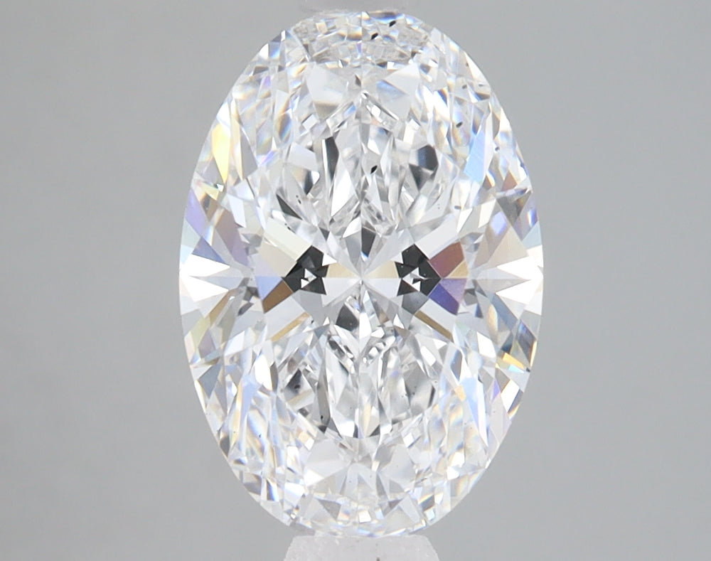 2.53 Carat Oval Lab Diamond with  Cut Diamond in 14KT  view 1
