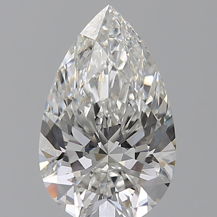 2.27 Carat Pear Lab Diamond with  Cut Diamond in 14KT  view 1
