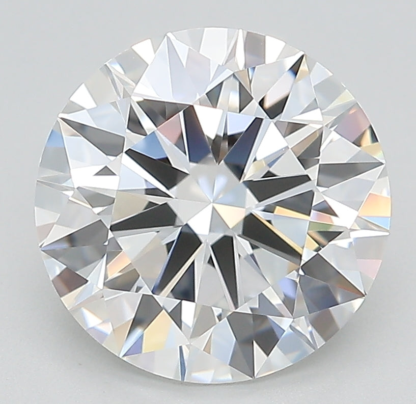 3.43 Carat Round Lab Diamond with  Cut Diamond in 14KT  view 1
