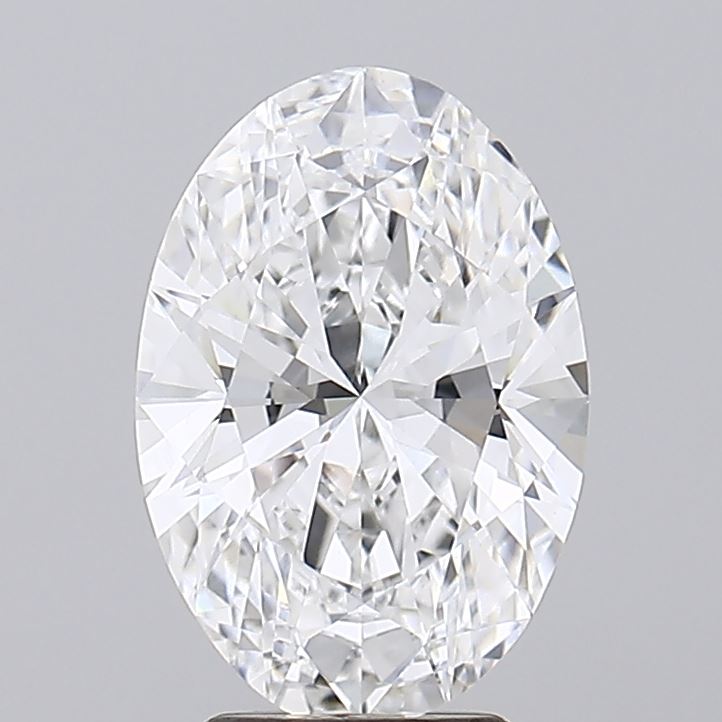 3.56 Carat Oval Lab Diamond with  Cut Diamond in 14KT  view 1

