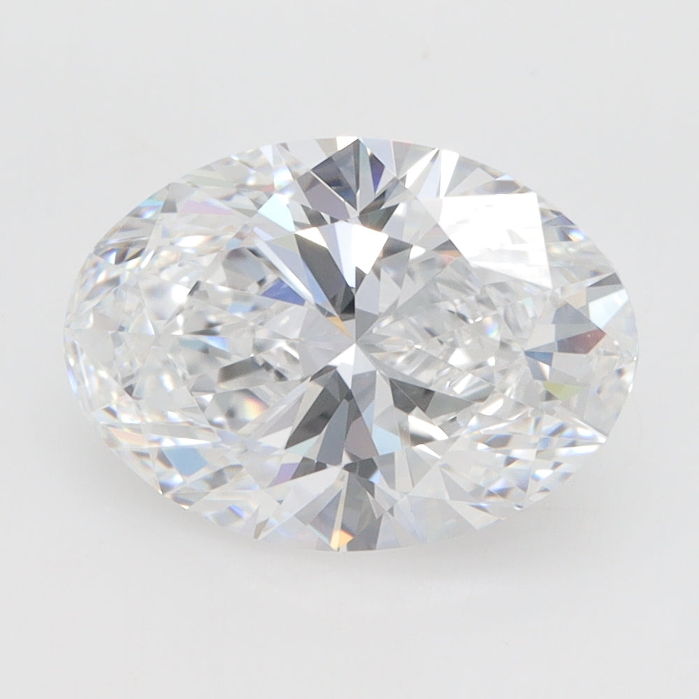 2.27 Carat Oval Lab Diamond with  Cut Diamond in 14KT  view 1
