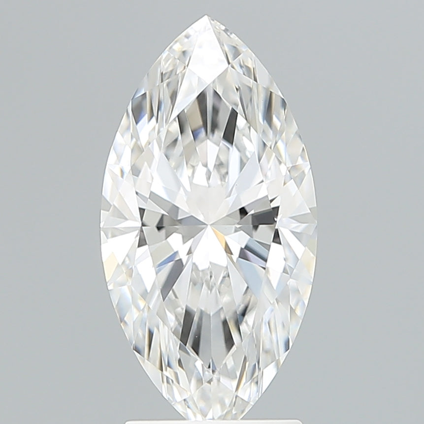 2.56 Carat Marquise Lab Diamond with  Cut Diamond in 14KT  view 1
