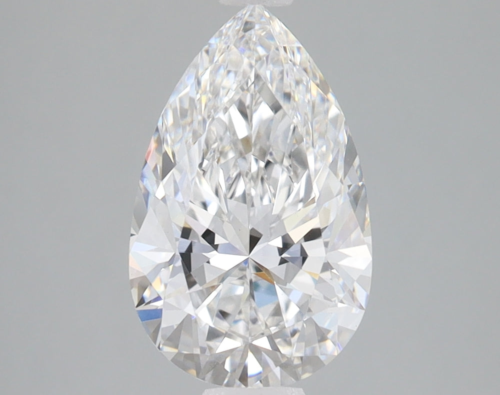 2.04 Carat Pear Lab Diamond with  Cut Diamond in 14KT  view 1
