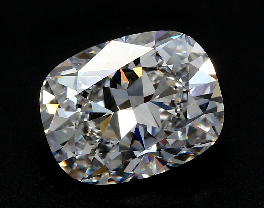 4.09 Carat Cushion Lab Diamond with  Cut Diamond in 14KT  view 1
