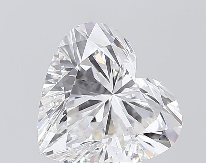 4.04 Carat Heart Lab Diamond with  Cut Diamond in 14KT  view 1

