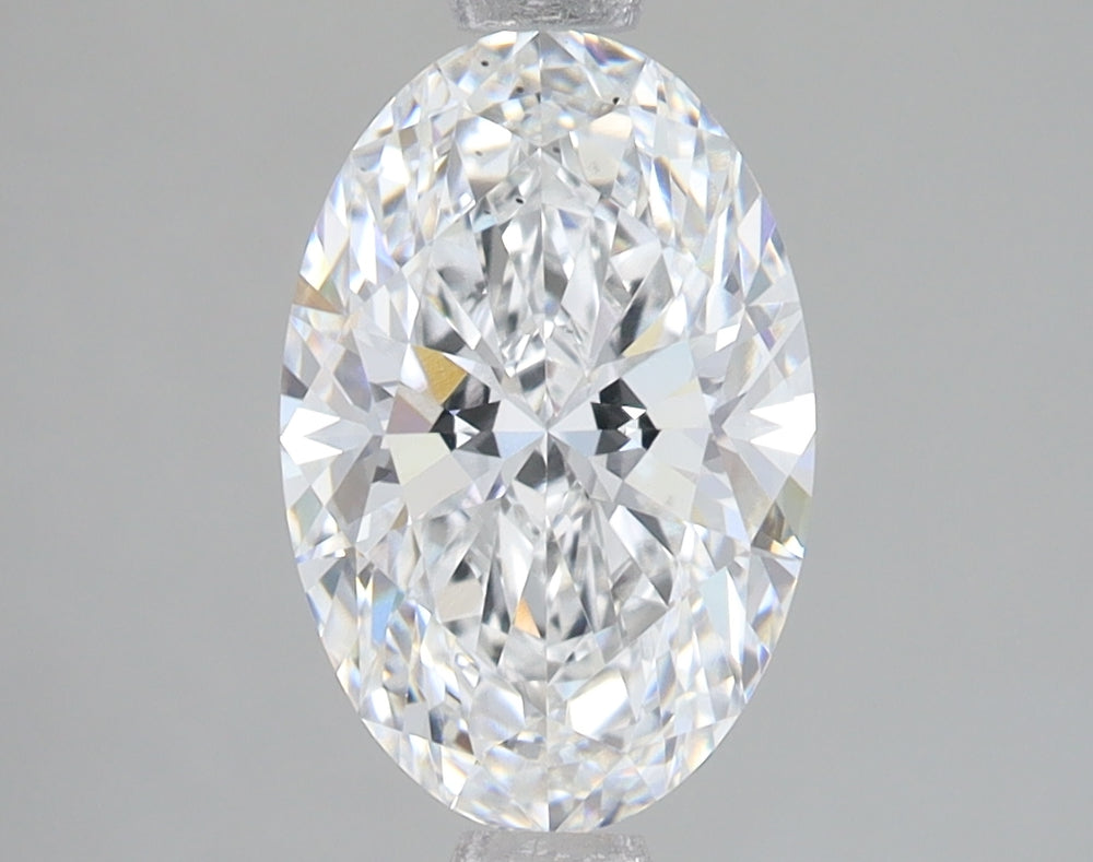 2.07 Carat Oval Lab Diamond with  Cut Diamond in 14KT  view 1
