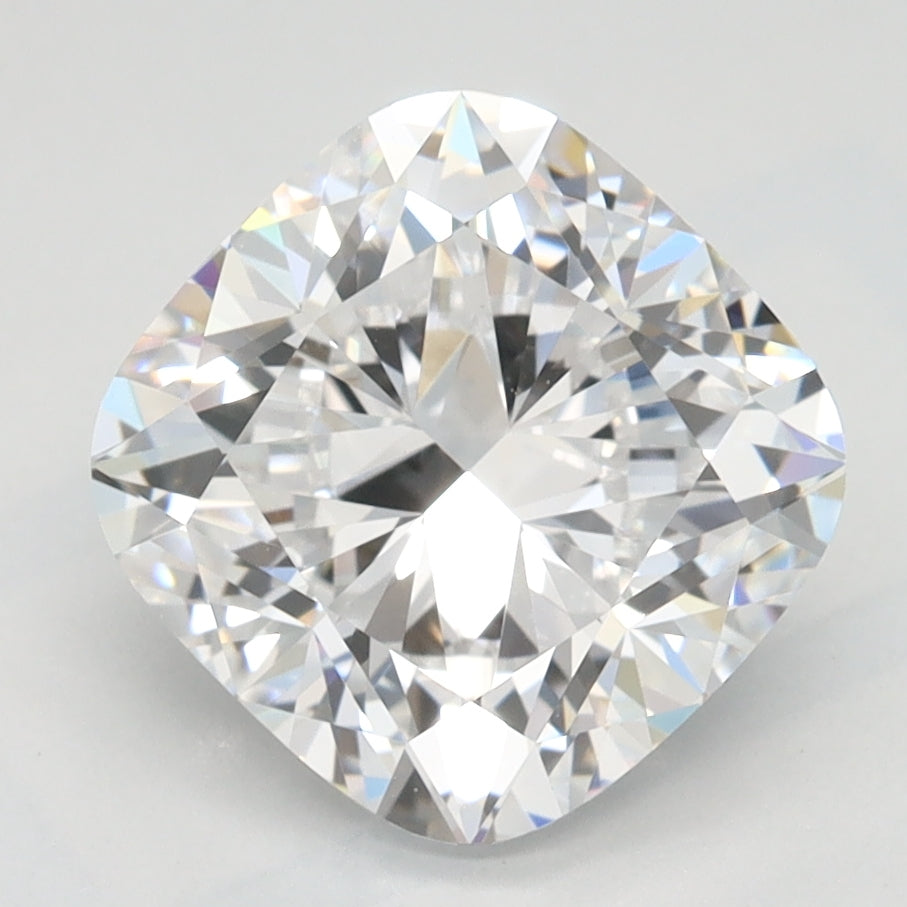 2.52 Carat Cushion Lab Diamond with  Cut Diamond in 14KT  view 1
