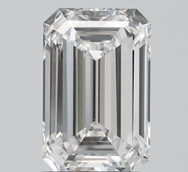 1.7 Carat Emerald Lab Diamond with  Cut Diamond in 14KT  view 1
