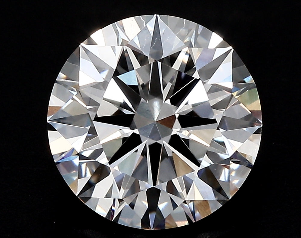 3.97 Carat Round Lab Diamond with  Cut Diamond in 14KT  view 1
