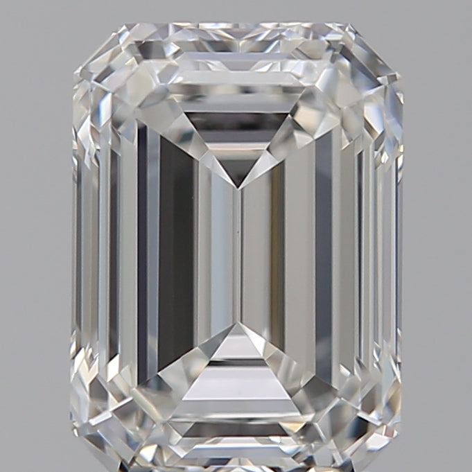 2.04 Carat Emerald Lab Diamond with  Cut Diamond in 14KT  view 1
