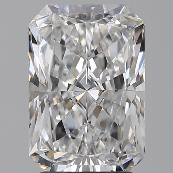 2.6 Carat Radiant Lab Diamond with  Cut Diamond in 14KT  view 1
