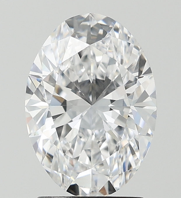 2.02 Carat Oval Lab Diamond with  Cut Diamond in 14KT  view 1
