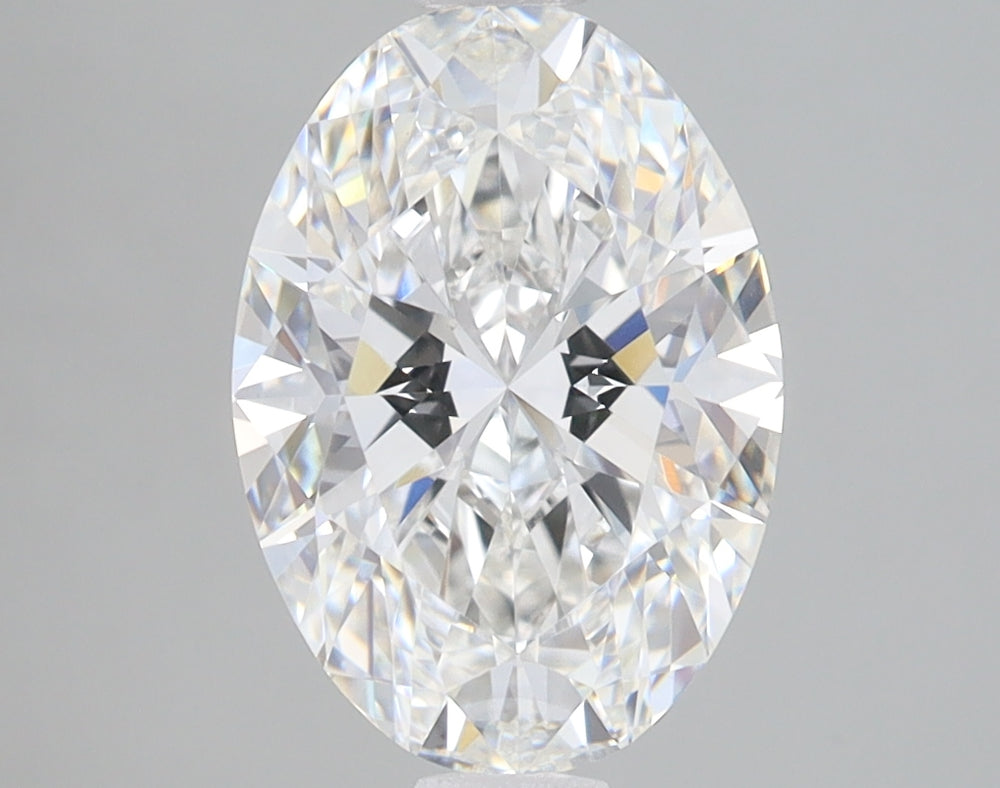 2.5 Carat Oval Lab Diamond with  Cut Diamond in 14KT  view 1
