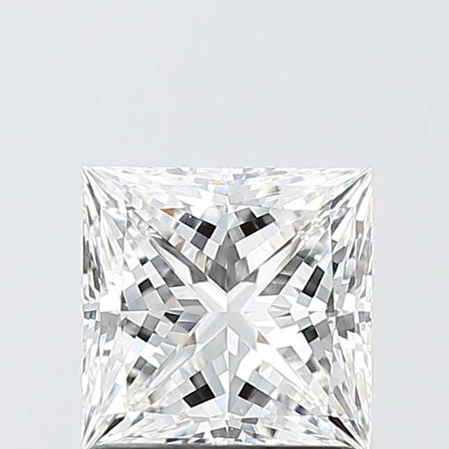 1.5 Carat Princess Lab Diamond with  Cut Diamond in 14KT  view 1
