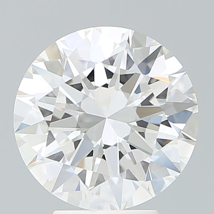 4.4 Carat Round Lab Diamond with  Cut Diamond in 14KT  view 1
