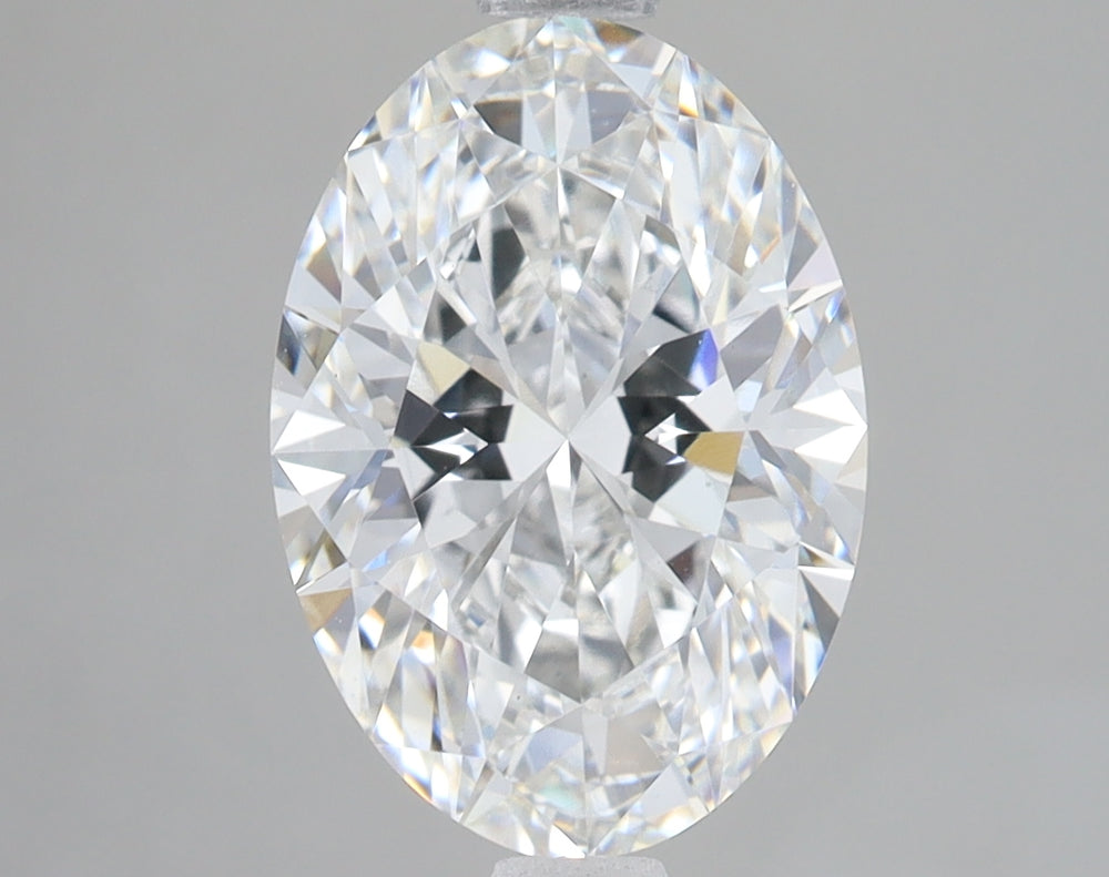 2.71 Carat Oval Lab Diamond with  Cut Diamond in 14KT  view 1
