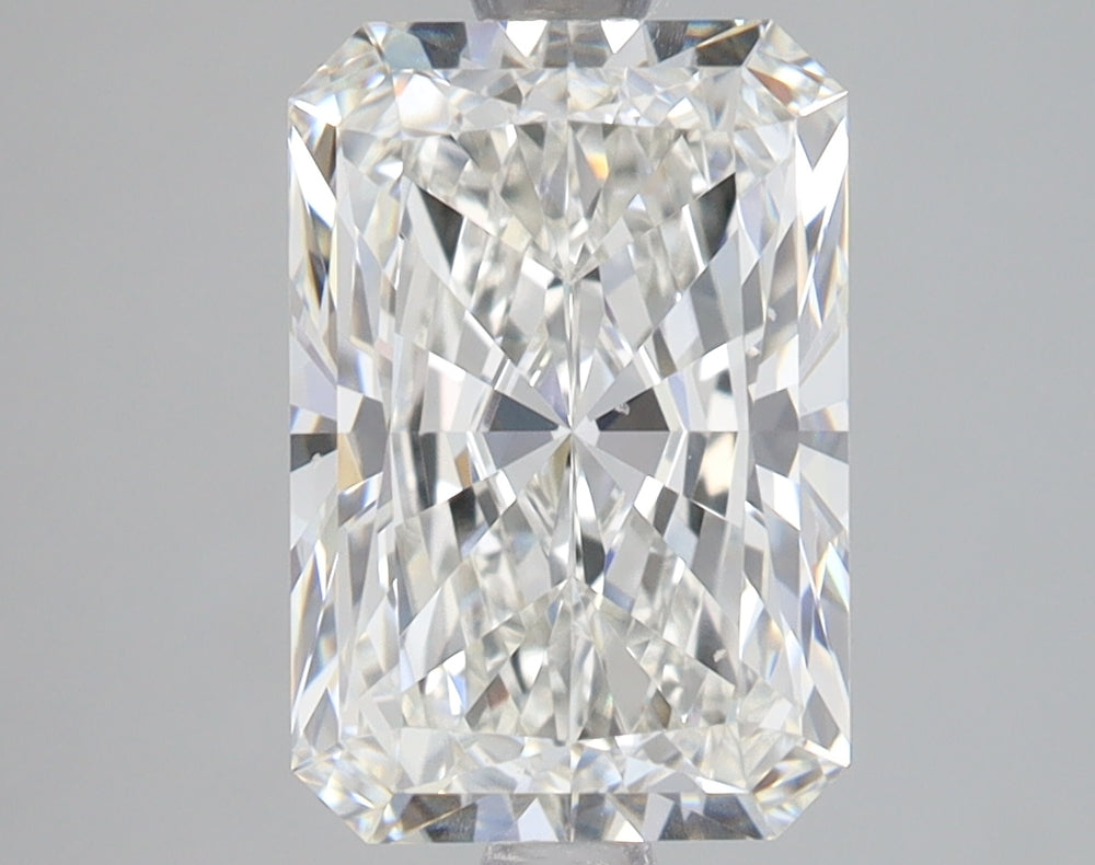 3.1 Carat Radiant Lab Diamond with  Cut Diamond in 14KT  view 1
