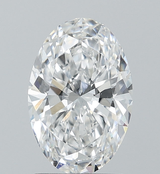 1.79 Carat Oval Lab Diamond with  Cut Diamond in 14KT  view 1
