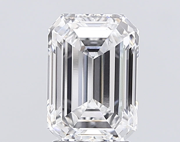 3.01 Carat Emerald Lab Diamond with  Cut Diamond in 14KT  view 1
