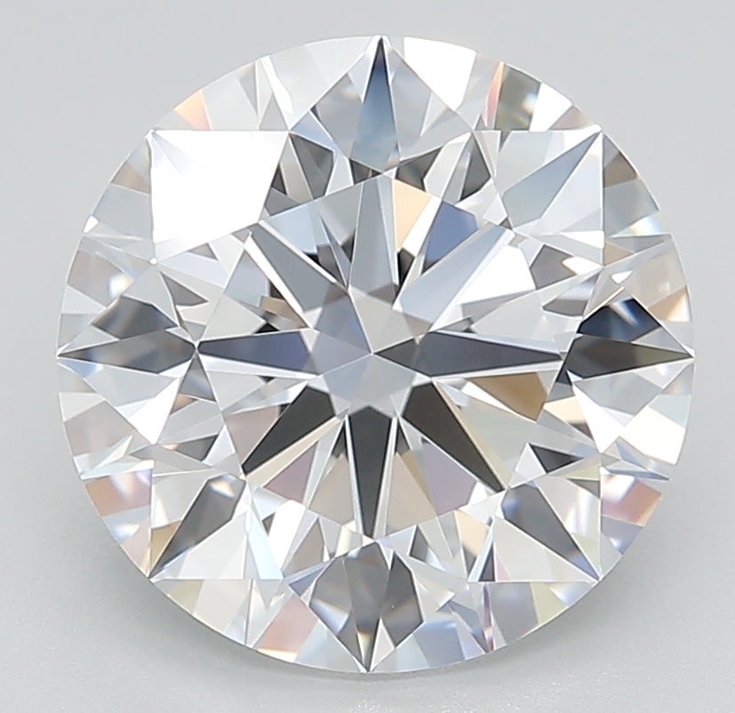 4.58 Carat Round Lab Diamond with  Cut Diamond in 14KT  view 1
