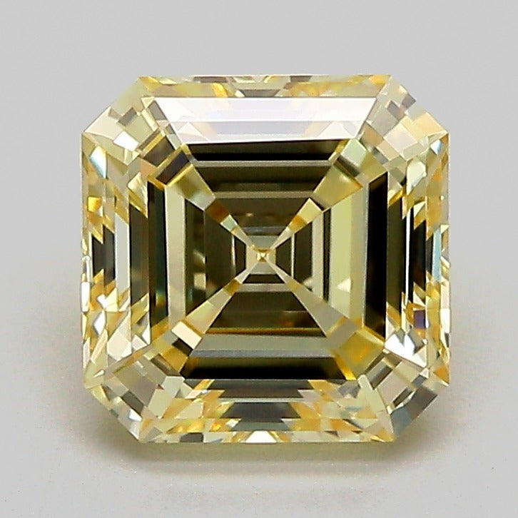 2.01 Carat Emerald Lab Diamond with  Cut Diamond in 14KT  view 1
