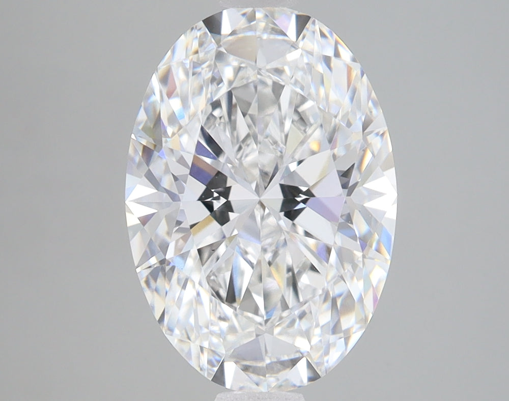 3.52 Carat Oval Lab Diamond with  Cut Diamond in 14KT  view 1
