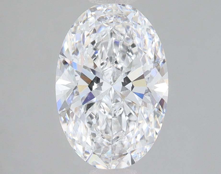 1.6 Carat Oval Lab Diamond with  Cut Diamond in 14KT  view 1
