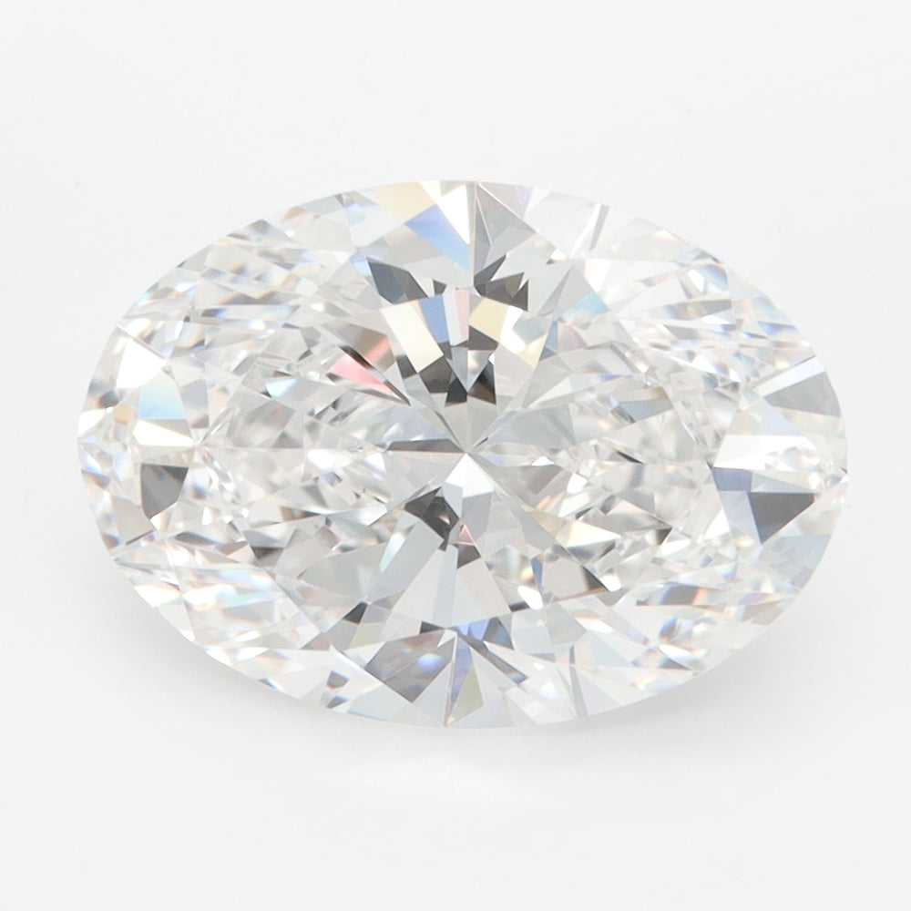 4.48 Carat Oval Lab Diamond with  Cut Diamond in 14KT  view 1
