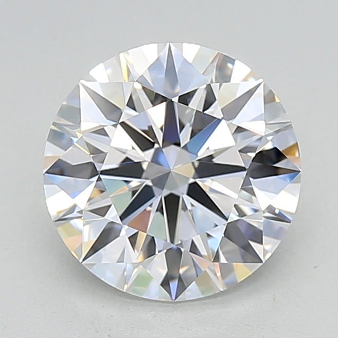 3.03 Carat Round Lab Diamond with  Cut Diamond in 14KT  view 1

