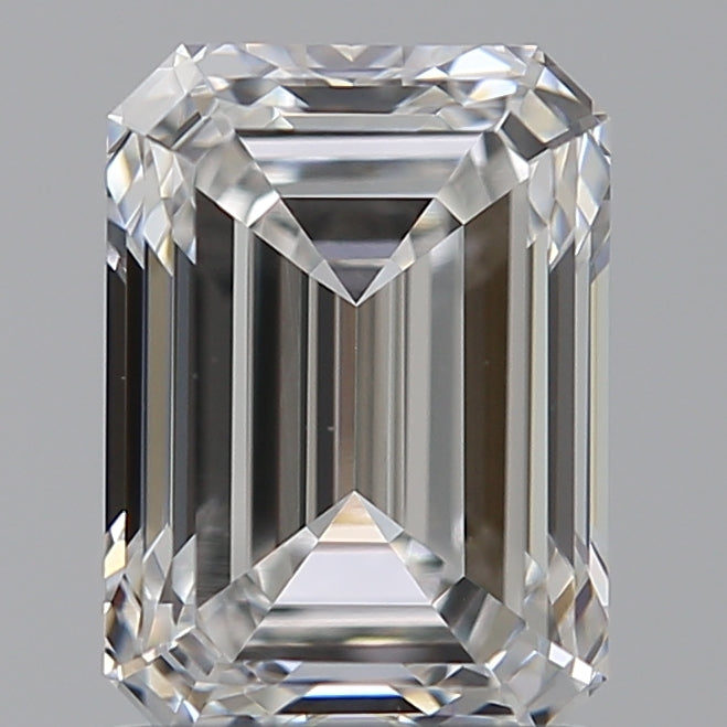 1.53 Carat Emerald Lab Diamond with  Cut Diamond in 14KT  view 1
