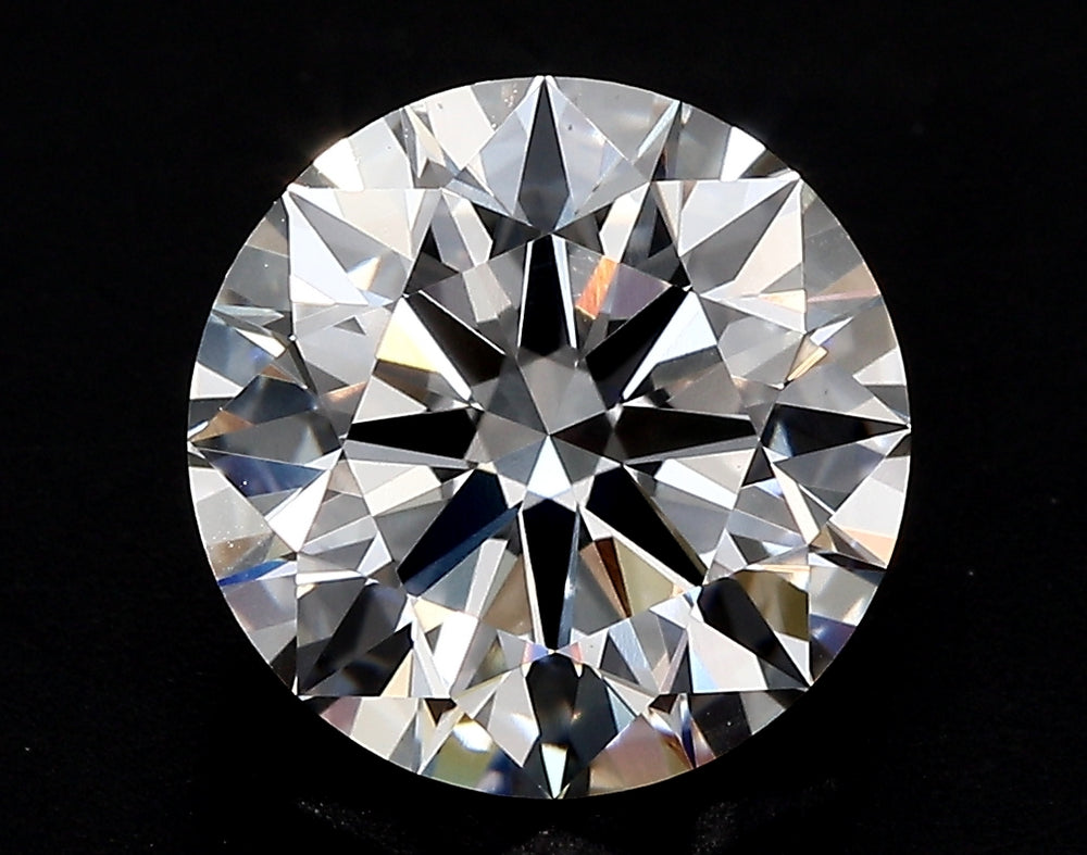 4.03 Carat Round Lab Diamond with  Cut Diamond in 14KT  view 1
