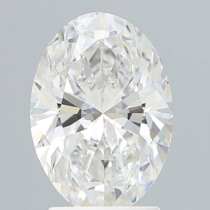 2.51 Carat Oval Lab Diamond with  Cut Diamond in 14KT  view 1

