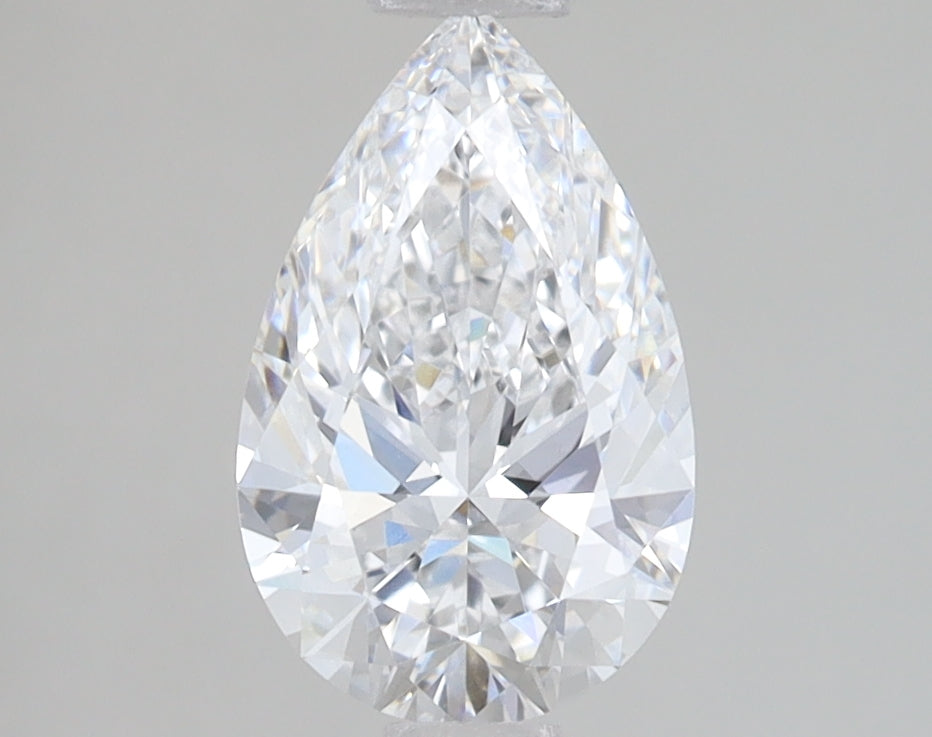 1.41 Carat Pear Lab Diamond with  Cut Diamond in 14KT  view 1
