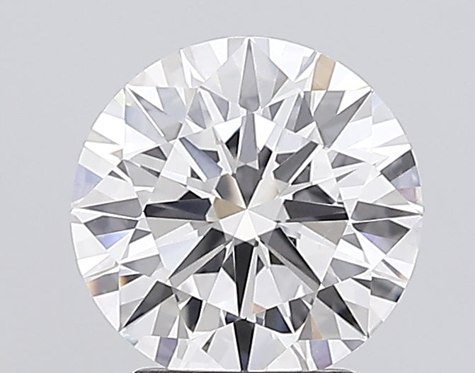 3.01 Carat Round Lab Diamond with  Cut Diamond in 14KT  view 1
