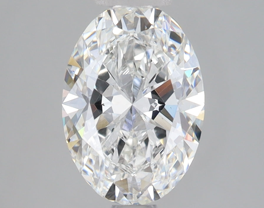 1.6 Carat Oval Lab Diamond with  Cut Diamond in 14KT  view 1
