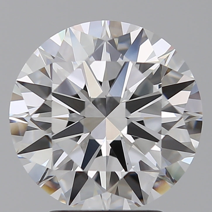 3.02 Carat Round Lab Diamond with  Cut Diamond in 14KT  view 1
