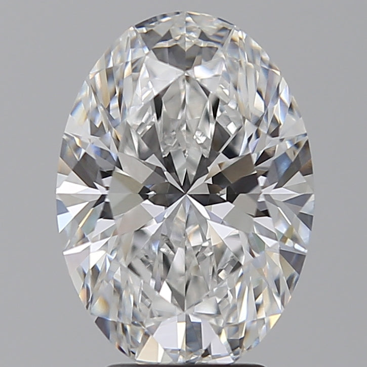 4.09 Carat Oval Lab Diamond with  Cut Diamond in 14KT  view 1
