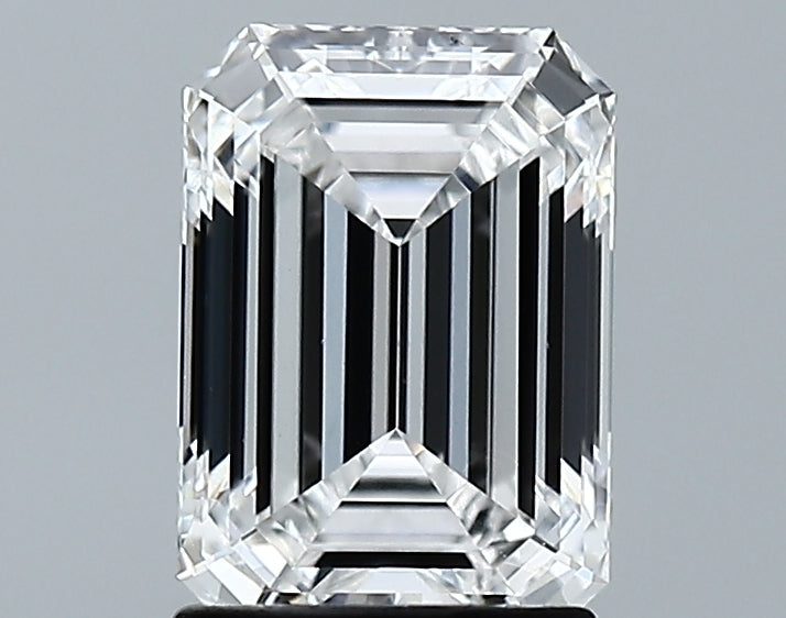 1.76 Carat Emerald Lab Diamond with  Cut Diamond in 14KT  view 1

