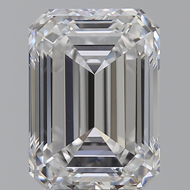 5.07 Carat Emerald Lab Diamond with  Cut Diamond in 14KT  view 1
