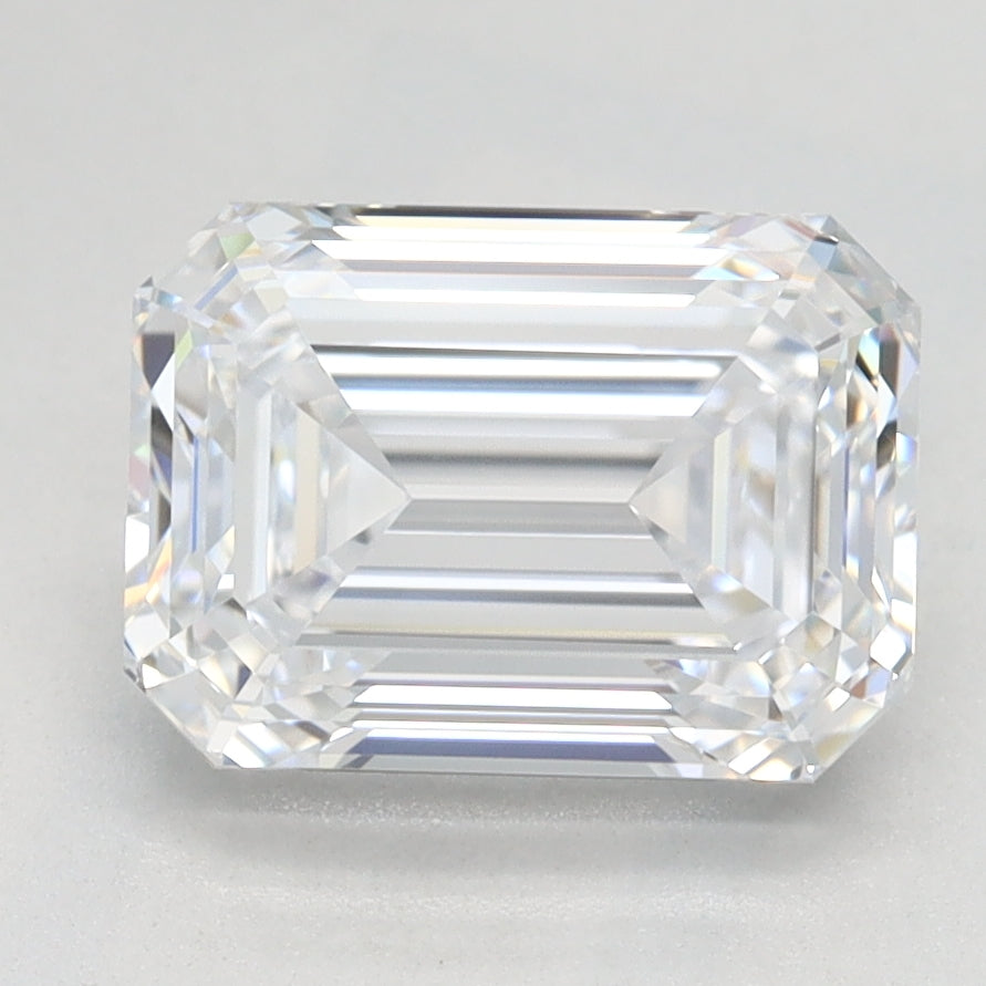 2.16 Carat Emerald Lab Diamond with  Cut Diamond in 14KT  view 1

