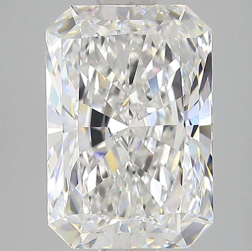 5.08 Carat Radiant Lab Diamond with  Cut Diamond in 14KT  view 1

