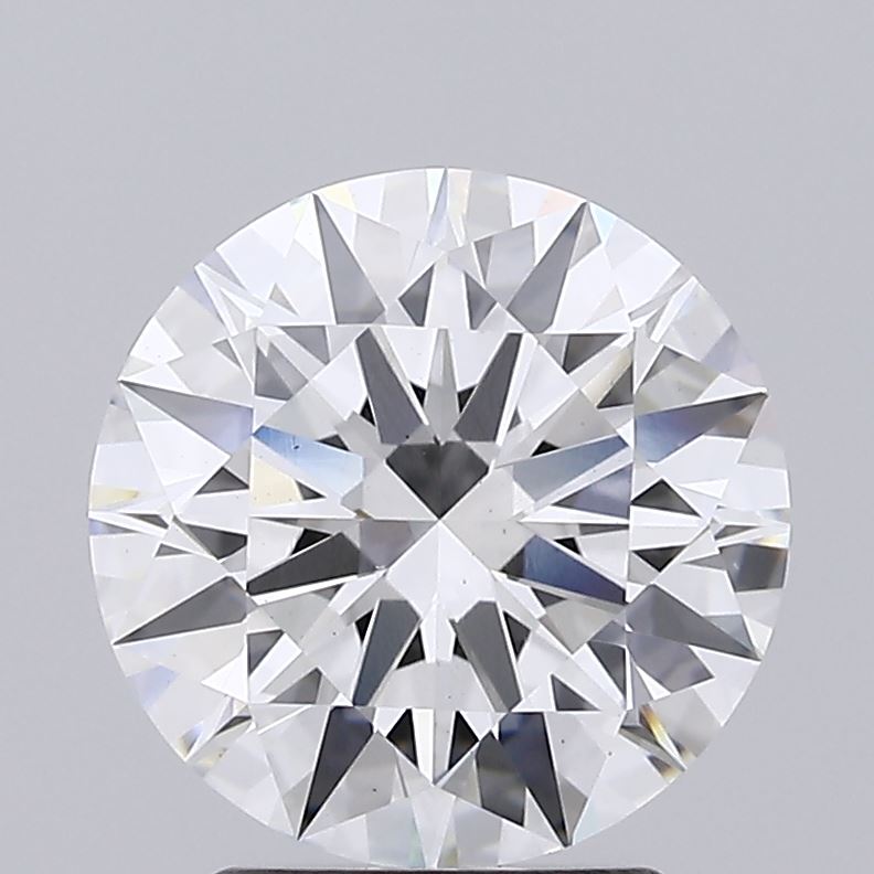 2.65 Carat Round Lab Diamond with  Cut Diamond in 14KT  view 1
