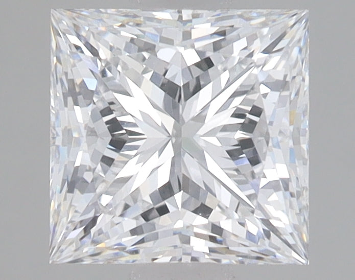 2.08 Carat Princess Lab Diamond with  Cut Diamond in 14KT  view 1
